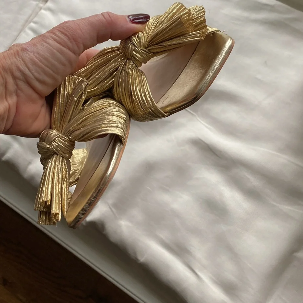 Loeffler Randall Gold Daphne Sandal - Picture 5 of 9